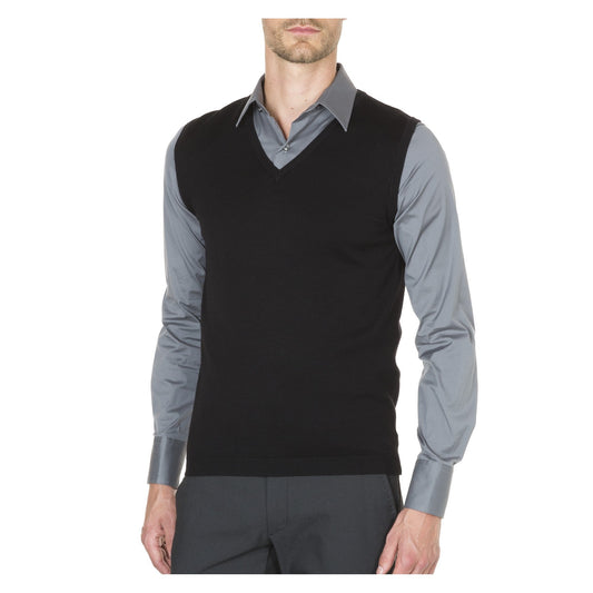 Pull col V sans manche